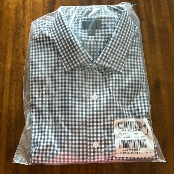 J Crew Slim-fit Bowery wrinkle-free stretch cotton shirt AV829 XL - Picture 3 of 3
